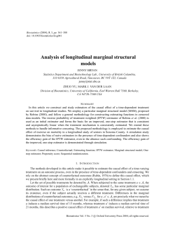 Analysis of longitudinal marginal structural models