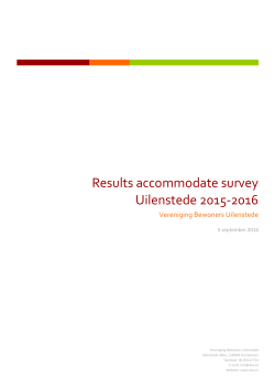 Results accommodate survey Uilenstede 2015-2016