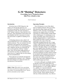 GM &ldquo;Hotdog&rdquo; Detectors