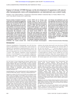 Impact of chronic GVHD therapy on the development