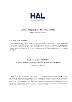 Divine kingship at the city centre - Hal-SHS