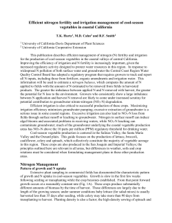 Efficient nitrogen fertility and irrigation management of cool