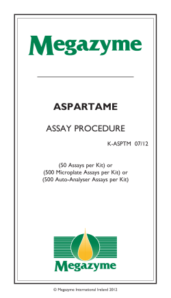 ASPARTAME - Megazyme