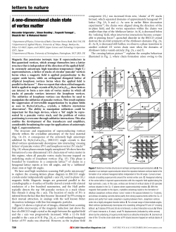 A one-dimensional chain state of vortex matter