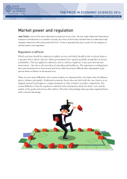 Market power and regulation