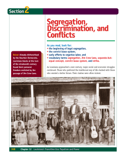 Section2 Section2 Segregation, Discrimination, and Conflicts