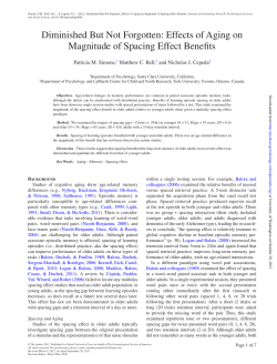 Diminished But Not Forgotten: Effects of Aging on Magnitude of