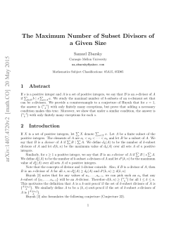 The Maximum Number of Subset Divisors of a