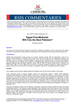 RSIS COMMENTARIES