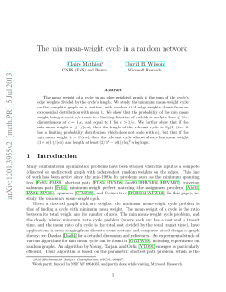 The min mean-weight cycle in a random network