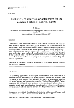 Evaluation of synergism or antagonism for the combined action of