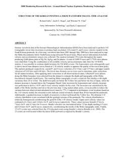 structure of the korean peninsula from waveform travel