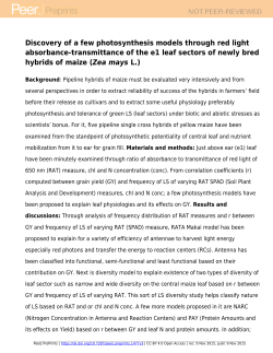 Discovery of a few photosynthesis models through red light