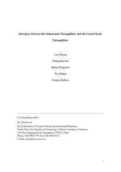 Interplay between the Indonesian Throughflow and the Luzon Strait