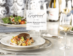 Catering Menus - Grand Bohemian Hotel Orlando