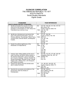Social Studies Standards Eighth Grade