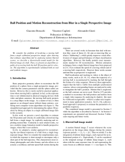 Ball Position and Motion Reconstruction from
