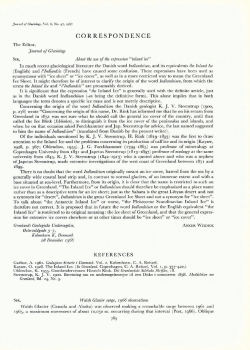 correspo dence - International Glaciological Society