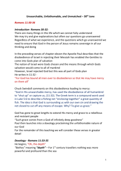 Unsearchable, Unfathomable, and Unmatched &ndash; 30th June Romans