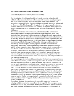 The Constitution of the Islamic Republic of Iran as