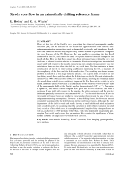 Steady core flow in an azimuthally drifting reference frame