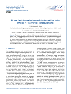Atmospheric transmission coefficient modelling in the