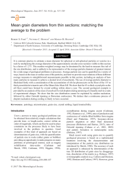 Mean grain diameters from thin sections: matching the average to