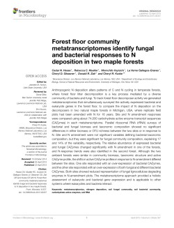 Forest floor community metatranscriptomes identify fungal