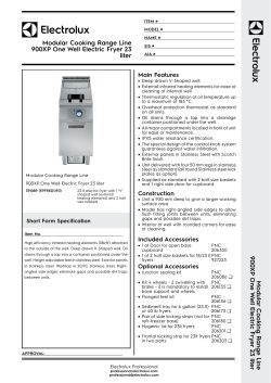 Modular Cooking Range Line 900XP One Well Electric Fryer 23 liter
