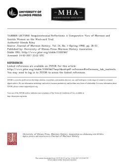 A Comparative View of Mormon and Gentile