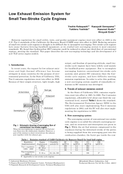 Low Exhaust Emission System for Small Two