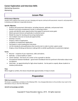 Career Exploration and Interview Skills
