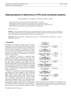 IV: "Representations of distortions in FITS world coordinate systems"