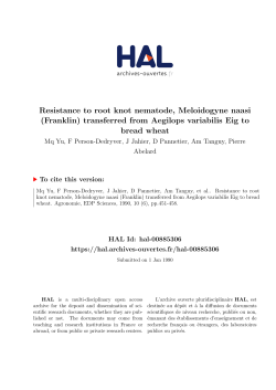 Resistance to root knot nematode, Meloidogyne naasi