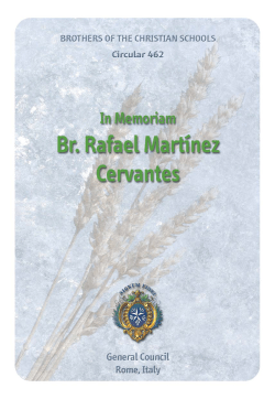 In Memoriam Br. Rafael Mart&iacute;nez Cervantes