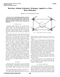 Real-time Attitude Estimation Techniques Applied to a Four Rotor