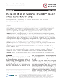 against Ixodes ricinus ticks on dogs