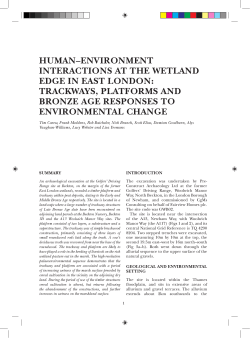 human&mdash;environment interactions at the wetland edge in east