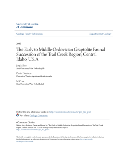 The Early to Middle Ordovician Graptolite Faunal Succession of the