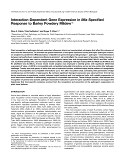 Interaction-Dependent Gene Expression in Mla