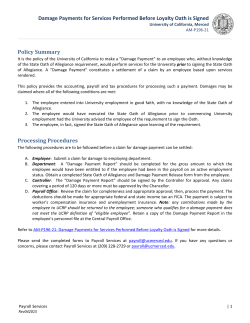 Damage Payments for Services Performed Before Loyalty Oath is