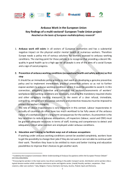 Arduous Work - Summary Conclusions
