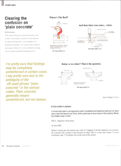 Part 1, From Structural Engineer Magazine, January, 2013