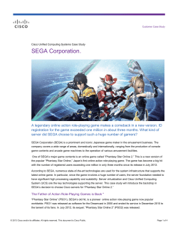 Sega Virtualizes Servers to Meet Gaming Demand