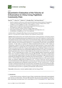 Quantitative Estimation of the Velocity of Urbanization in China