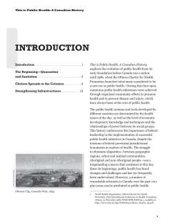 INTRODUCTION - Canadian Public Health Association