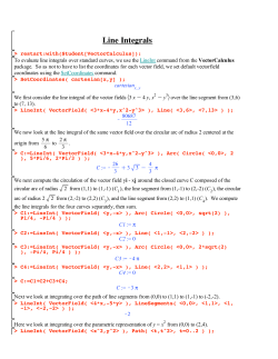 Line Integrals - FacStaff Home Page for CBU