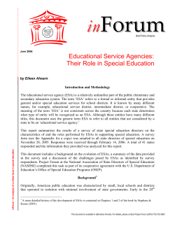Educational Service Agencies