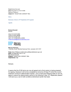 Richard, It seems that the S106 terms are now all agreed and a final