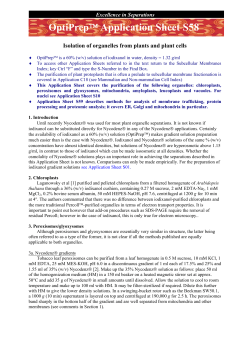 Application Sheet S58 - AXIS-SHIELD Density Gradient Media